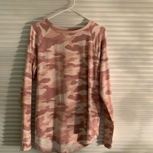 Pink Camouflage Long Sleeve Shirt